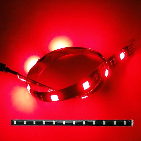 30CM 5050 12Leds Red Waterproof SMD LED Strip Lights Car Lamp